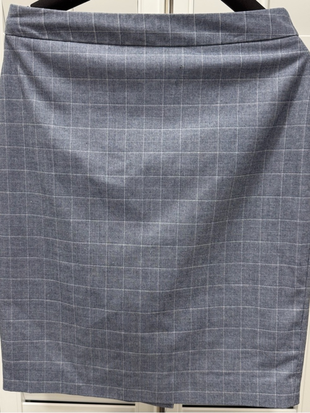 Banana Republic Gray Windowpane Pencil Skirt